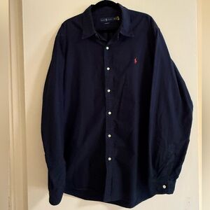 Polo by Ralph Lauren Men's Dark Blue Button Down Shirt